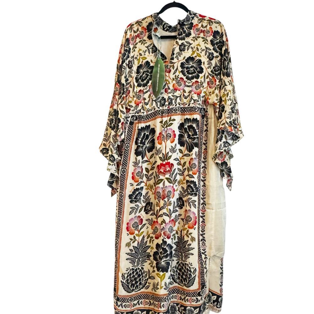 Farm Rio Women's Maxi Dress Long Sleeve Romantic Garden Size Large NWT - Picture 4 of 12